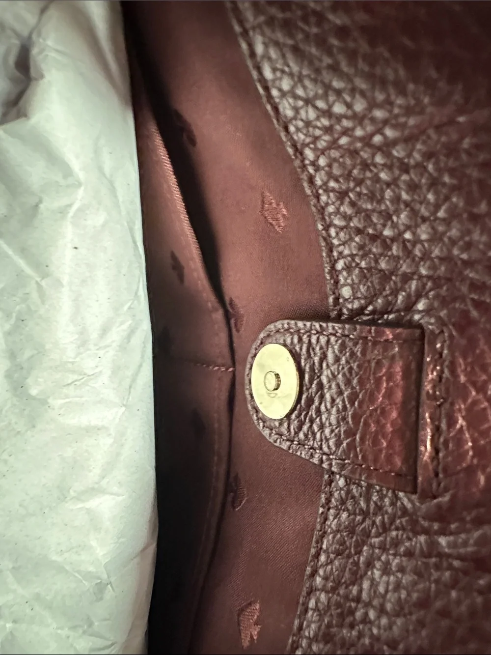 kate spade Wine Leather Satchel with Detachable Strap